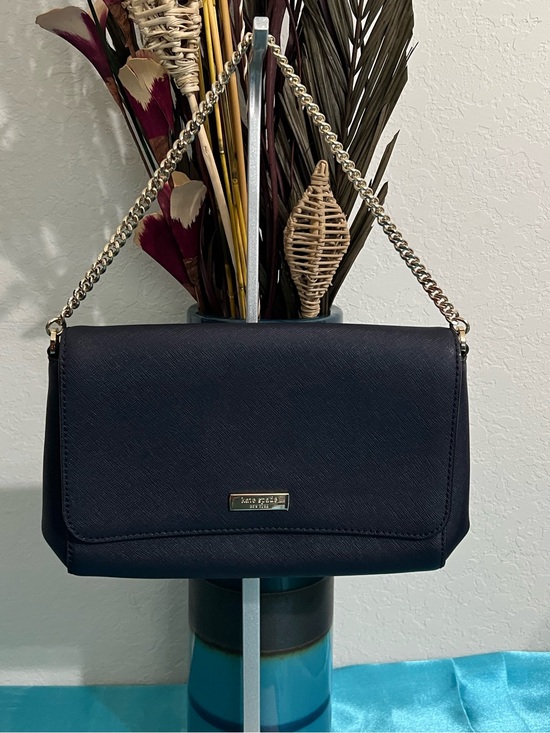kate spade Handbags - kate spade navy shoulder bag with gold chain strap